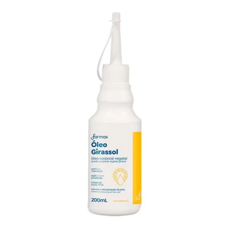OLEO CORPORAL FARMAX 200ML GIRASSOL COM ALMOTOLIA