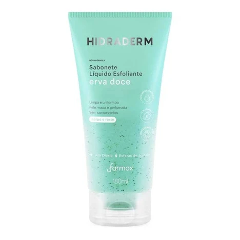 SABONETE LIQUIDO ESFOLIANTE ERVA DOCE HIDRADERM 180ML