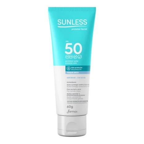 PROTETOR SOLAR FACIAL SEM COR FPS 50 SUNLESS 60G