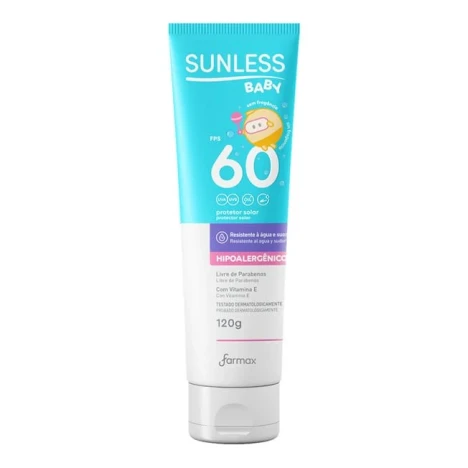 PROTETOR SOLAR BABY FPS 60 SUNLESS 120G
