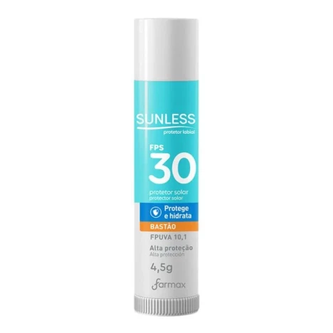 PROTETOR SOLAR LABIAL BASTÃO SUNLESS FPS30 4,5g