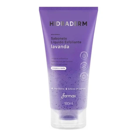 SABONETE LIQUIDO ESFOLIANTE LAVANDA HIDRADERM 180ML