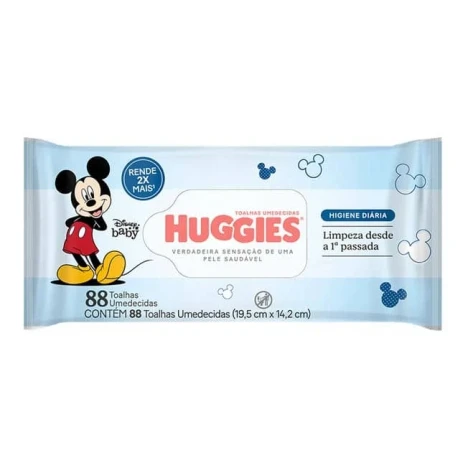 TOA.UMED.HUGGIES C/88 TRIPLA PROTECAO