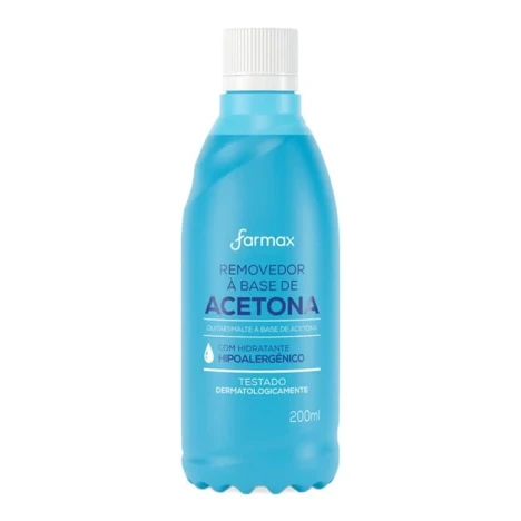 REMOVEDOR DE ESMALTE COM ACETONA FARMAX 200ML