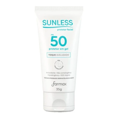 PROTETOR FACIAL FPS 50 GEL TRANSLÚCIDO SUNLESS 35G