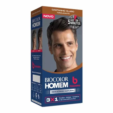 TINT.BIOCOLOR BOZZANO KIT HOMEM CASTANHO CLARO