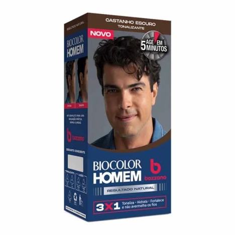 TINT.BIOCOLOR BOZZANO KIT HOMEM CASTANHO ESCURO