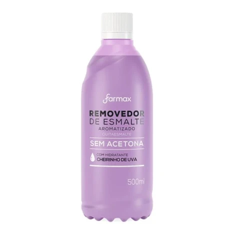 REMOVEDOR DE ESMALTE SEM ACETONA UVA FARMAX 500ML