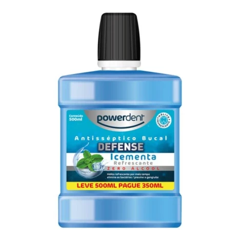 ANTI-SEP.BUCAL POWERDENT MENTA ZERO ALCOOL LV500 PG350ML
