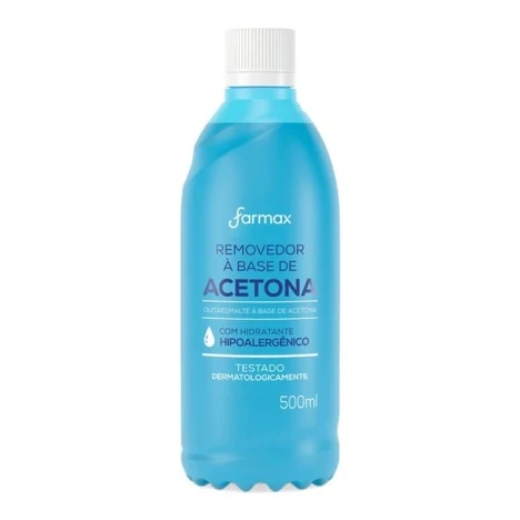 REMOVEDOR DE ESMALTE COM ACETONA FARMAX 500ML