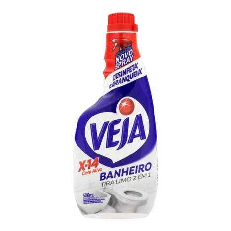 VEJA BANHEIRO 500ML TIRA LIMO 2EM1