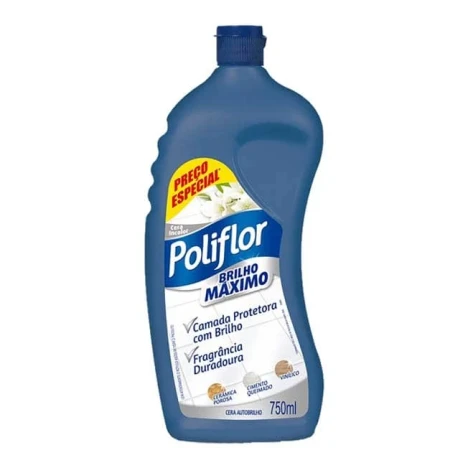 CERA POLIFLOR 750ML BRILHO MAXIMO 30% DESC.