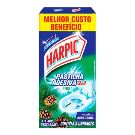 HARPIC PASTILHA ADESIVA 2EM1 PINHO