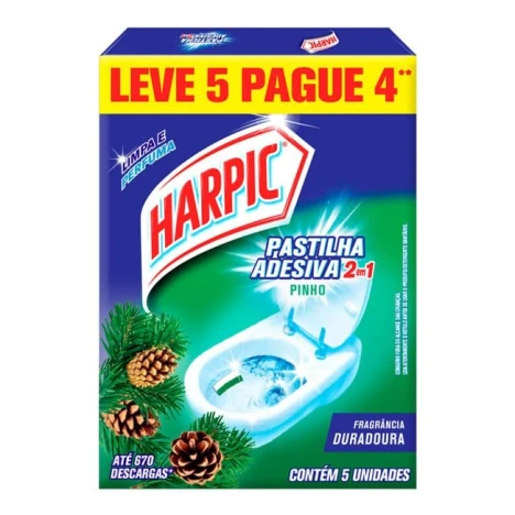 HARPIC PASTILHA ADESIVA 2EM1 PINHO L5 P4