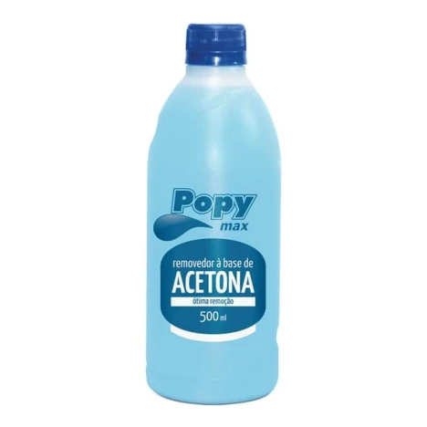 REMOVEDOR ESMALTE C/ACETONA POPY MAX 500ML