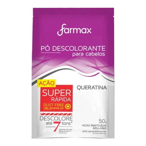 PO DESCOLORANTE CAPILAR QUERATINA FARMAX 50G