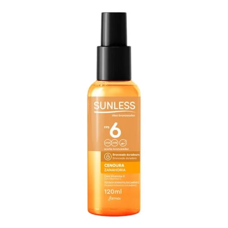 OLEO BRONZEADOR CENOURA FPS 6 SUNLESS 120ML