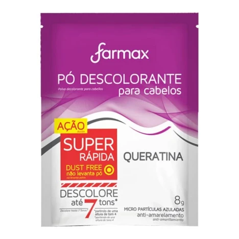 PO DESCOLORANTE CAPILAR QUERATINA FARMAX 8G