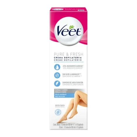 CREME DEP. VEET PURE & FRESH 100ML DELICADA