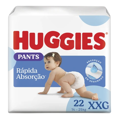 Fralda Huggies Tripla ProteÇÃo Roupinha Mega Xxg C/22