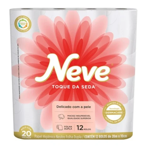 PAPEL HIG.NEVE TOQUE DE SEDA 20M C/12