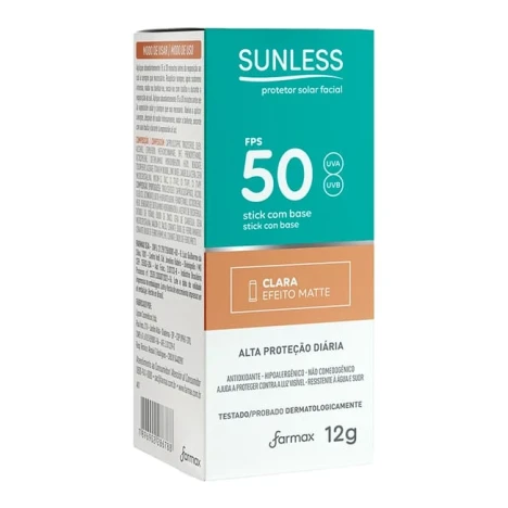 PROTETOR STICK COM BASE CLARA SUNLESS 12G