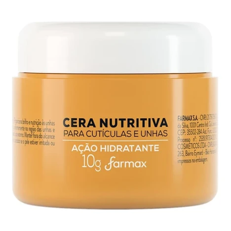 CERA NUTRITIVA PARA CUTICULAS E UNHAS FARMAX 10G