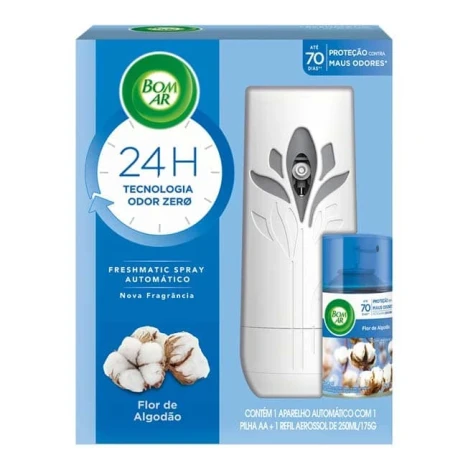 BOM AR 250ML CLICK SPRAY FLOR DE ALGODAO AP. C/ REFIL GRATIS