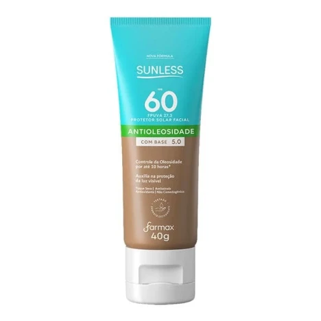 PROTETOR FACIAL FPS60 COM COR 5.0 SUNLESS 40G