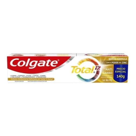 CREME D.COLGATE  TOTAL 12 ANTI-TARTARO 140G PR ESP