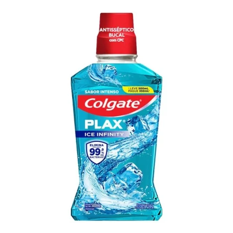 PROMO.ANTI-SEP. BUCAL COLGATE PLAX ICE INFINITY L500ML P350ML