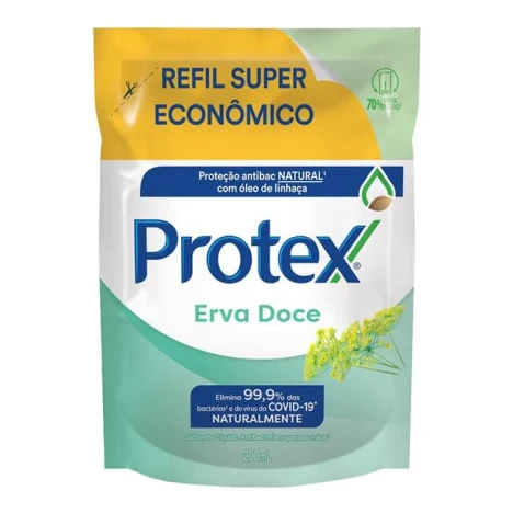 SAB. LIQ PROTEX 200ML ERVA DOCE REFIL