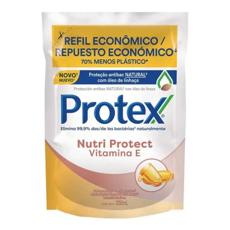 SAB. LIQ PROTEX 200ML VITAMINA E REFIL