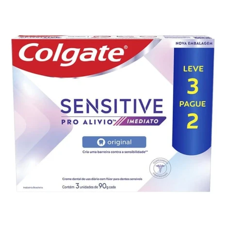 PROMO.CREME D.COLGATE SENSITIVE PRO ALIVIO IMEDIATO 90G LEVE 3 PAGUE 2