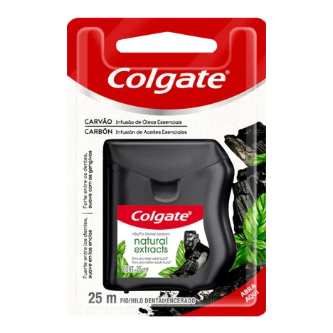 Fio Dental Colgate Natural Extracts 25m Carvao
