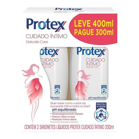 SAB. LIQ PROTEX INTIMO 200ML DELICATE CARE C/2