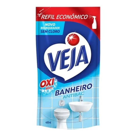 VEJA BANHEIRO 400ML ANTIBAC SACHE REFIL