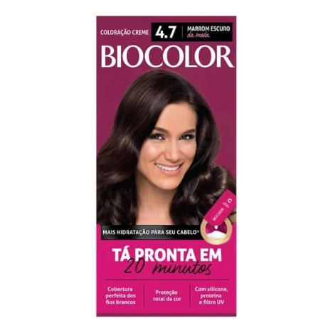 TINT.BIOCOLOR KIT 4.7 MARROM ESCURO DA MODA