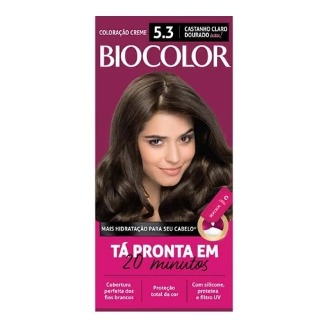 TINT.BIOCOLOR KIT 5.3 CASTANHO CLARO DOURADO