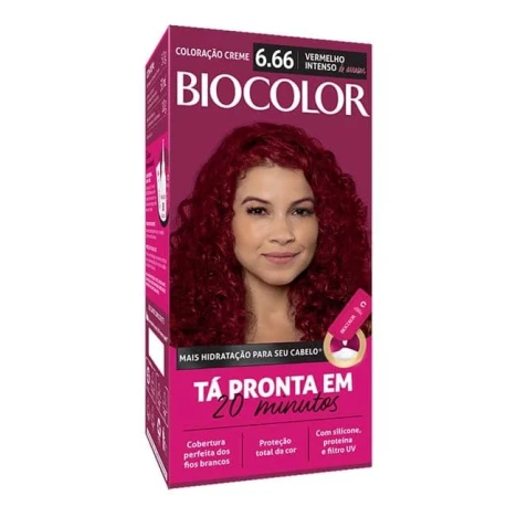 TINT.BIOCOLOR KIT 6.66 VERMELHO INTENSO DE ARRASAR