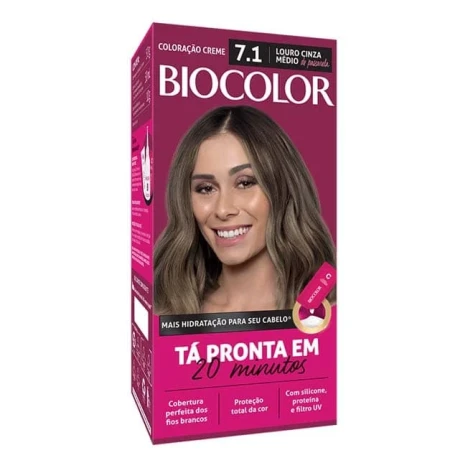 TINT.BIOCOLOR KIT 7.1 LOURO CINZA MEDIO DE PASSARELA
