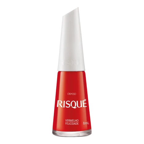Esmalte Risque 8ml Vermelho Felicidade C/6