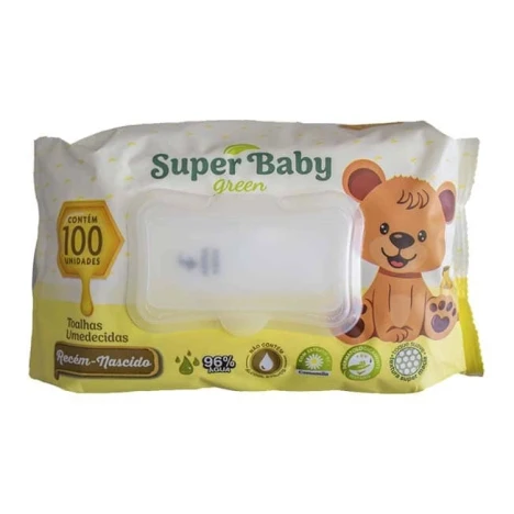 TOA.UMED SUPER BABY GREEN C/100 RECEM NASCIDO