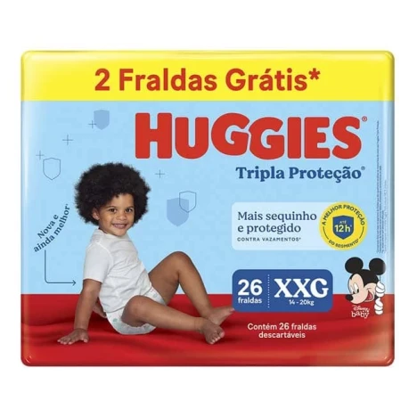 FR.HUGGIES TRI.PROT. MEGA XXG C/26 GTS 2 TIRAS