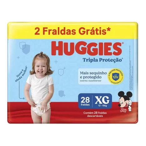 FR.HUGGIES TRI.PROT. MEGA XG C/28 GTS 2 TIRAS
