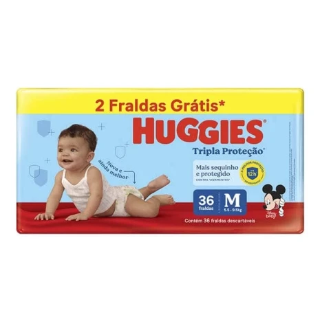 FR.HUGGIES TRI.PROT. MEGA M C/36 GTS 2 TIRAS