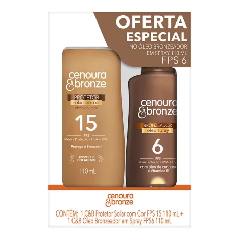 PROMO C&B OLEO FPS6 110ML + P.SOLAR C/COR FPS15 110ML*