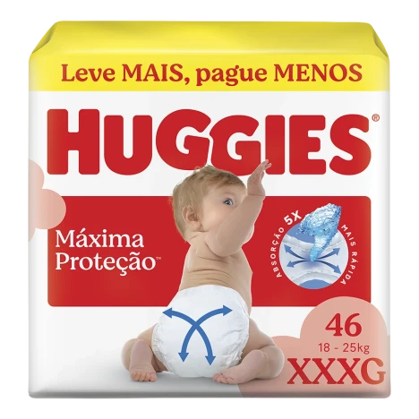 Fralda Huggies Supreme Care Hiper Xxxg C/46