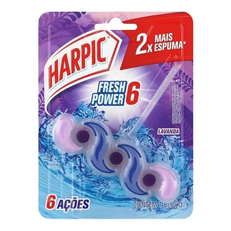 HARPIC BLOCO HIGIENICO FRESH POWER 6 LAVANDA C/1