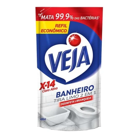 VEJA BANHEIRO 500ML X14 TIRA-LIMO REFIL